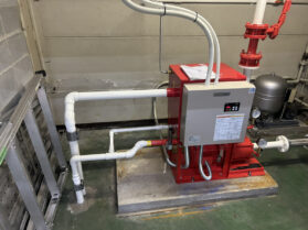 門真市施設様にて消火ポンプ交換工事・消火栓3台増設工事